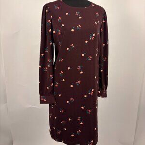 Old Navy | Dress | L | Floral Print Maroon